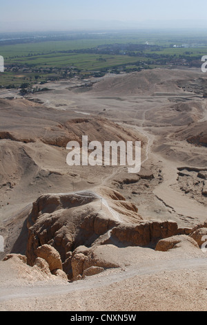 Theben-Nekropole in dem Westufer des Nils in der Nähe von Luxor, Ägypten. Stockfoto