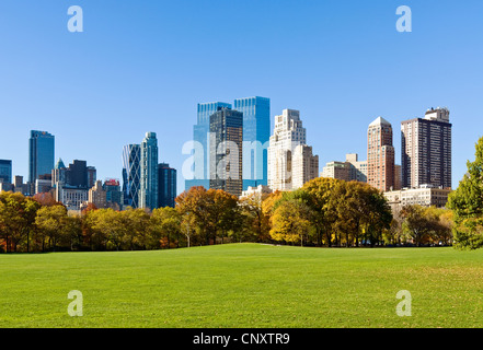 Central Park Skyline Time Warner Center 15 CPW Stockfoto