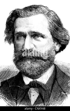 Giuseppe Francesco Fortunino Verdi (1813-1901) war eine italienische romantische Komponist, der seine Opern bekannt wurde Stockfoto