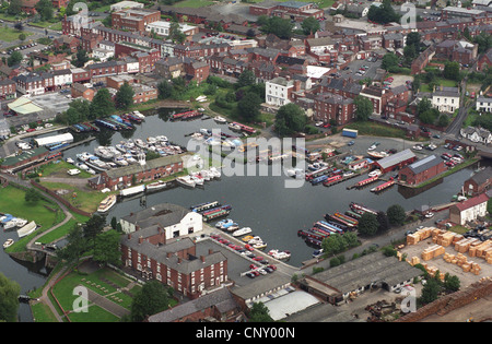 Luftaufnahme von Stourport am Severn Marina Worcestershire England Uk Stockfoto