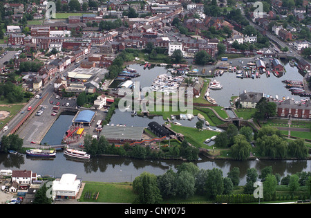 Luftaufnahme von Stourport am Severn Marina Worcestershire England Uk Stockfoto