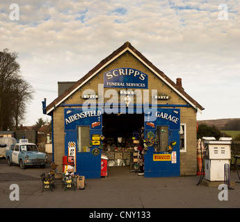 Scripps Garage, North York Moors Goathland, Großbritannien Stockfoto