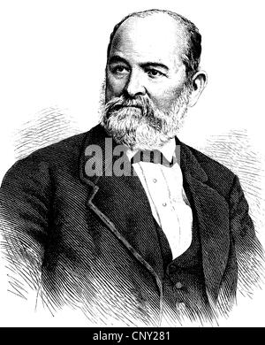 Ernst Julius Haehnel, 1811-1891, deutscher Bildhauer und Professor an der Dresdner Akademie der bildenden Künste, historische Gravur, ab Stockfoto