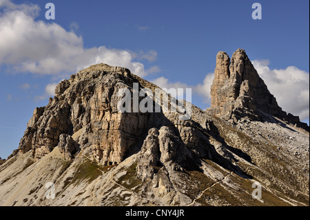 Sasso di Sesto und Toblin Turm, Italien, Dolomiten, NP Sextner Dolomiten, Sexten Stockfoto