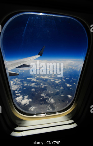 Blick vom Flugzeug auf die Karibik, Honduras, Karibik Stockfoto