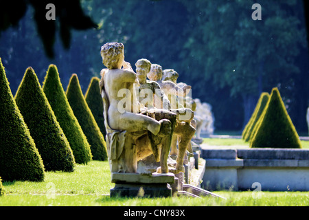 barocke Skulptur auf der Venusinsel am Schloss Nordkirchen, Deutschland, Nordrhein-Westfalen, Münsterland, Nordkirchen Stockfoto