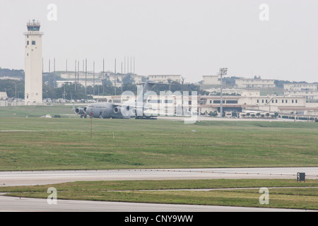 Amerikanische Kadena Militärflughafen, Okinawa, Japan Stockfoto