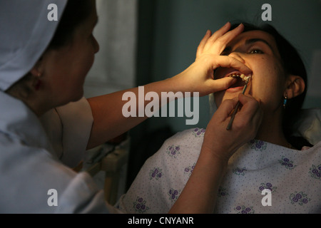 Zahnklinik in Chiwa, Usbekistan. Stockfoto