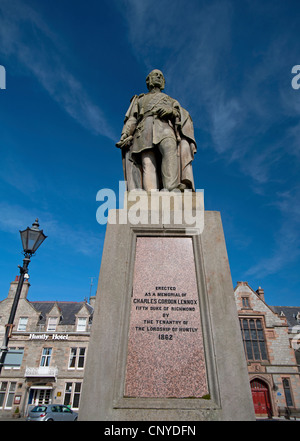Statue von Charles Gordon Lennox fünfter Herzog von Richmond in Huntly Aberdeenshire.  SCO 8148 Stockfoto
