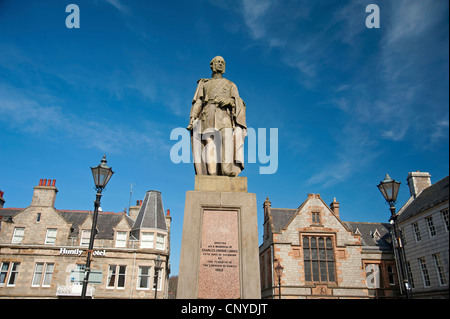 Statue von Charles Gordon Lennox fünfter Herzog von Richmond in Huntly Aberdeenshire.  SCO 8149 Stockfoto