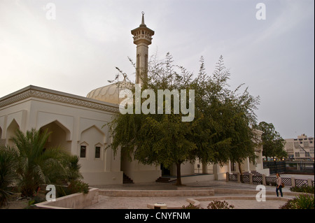 Moschee des Herrschers Court, bei Sonnenuntergang, Bur Dubai, Vereinigte Arabische Emirate Stockfoto