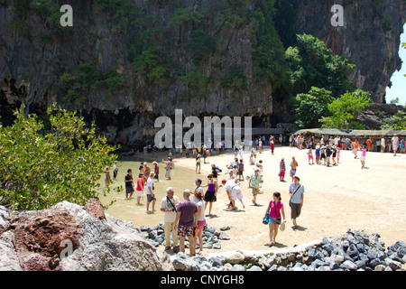 Markt auf James Bond Island in Thailand Stockfoto