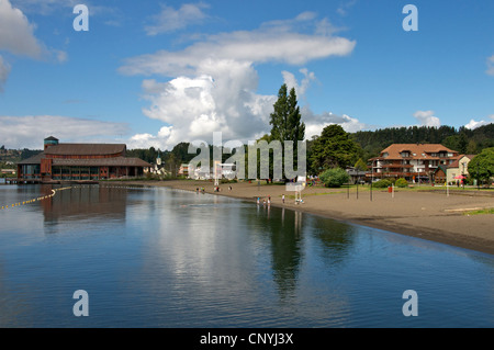 Strand Lago Llanquihue Frutillar Seenplatte Chile Stockfoto