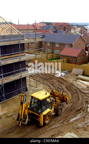 Bau neuer Häuser, England. Diese Wohnanlage ist Bestandteil der große Revitalisierungsprojekt der Thames Gateway. Stockfoto