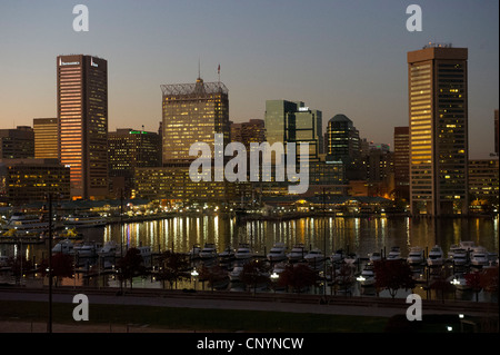 Baltimore Stadt Maryland von Federal Hill Stockfoto