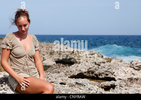 Unsere glückliche Zeit auf einer tropischen Insel Stockfoto