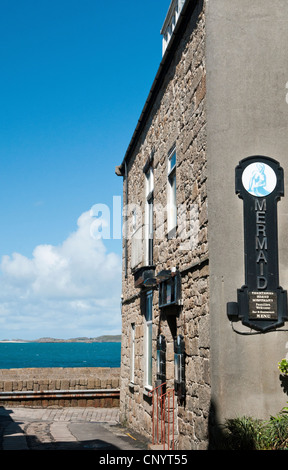 Mermaid Inn in der Nähe von Hafen von Hugh Town St Mary's Isles of Scilly Stockfoto