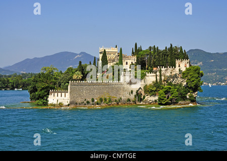 Schloss auf der Isola del Garda, Italien, Gardasee, Lombardei, Isola Di Garda Stockfoto