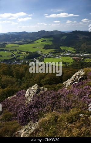 Ansicht der Bruchhauser aus Deutschland, Nordrhein-Westfalen, Sauerland, Bruchhauser Steine, Olsberg Stockfoto