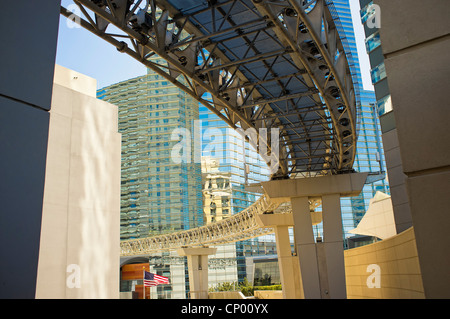 City Center Monorail Straßenbahn Las Vegas Stockfoto