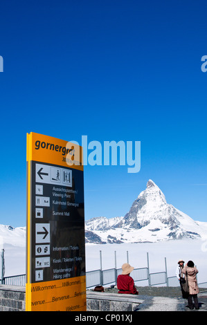 Blick vom Gornergrat, Matterhorn, Schweiz Stockfoto