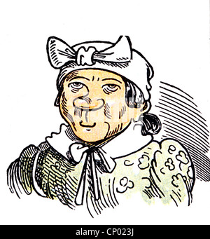 Literatur, Wilhelm Busch, 'Max und Moritz' - Erste Trick, die Hühner, Illustration von W. Busch (1832 - 1908), der Künstler das Urheberrecht nicht geklärt zu werden. Stockfoto