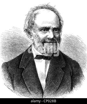 Weber, Wilhelm Eduard, 24.10.kr. - 23.6.1891, deutscher Physiker, Professor in Göttingen, 1.308, Porträt, Holzgravur, Ende des 19. Jahrhunderts, Stockfoto