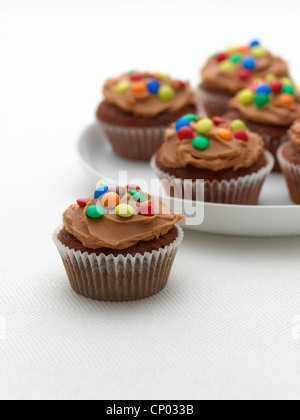 Schokolade cup cakes Stockfoto