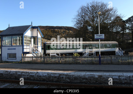 Rogart sleeperzzz.com Jugendherberge Bahnhof Schottland März 2012 Stockfoto