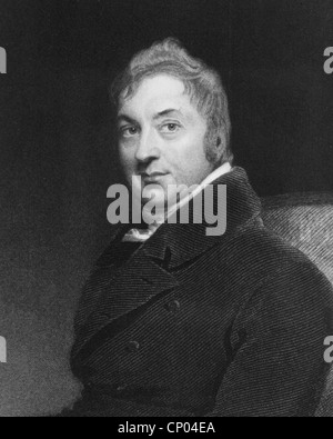 Englischen Arzt EDWARD JENNER (1749-1823), der die Pocken Vacine Pionierarbeit geleistet Stockfoto