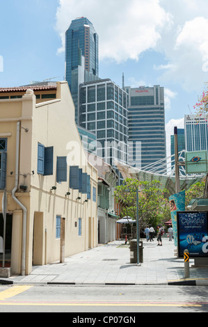 Traditionelle alte und moderne Neubauten Singapur Malaysia Stockfoto