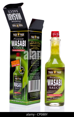 Flasche Tiger Tiger Wasabi-sauce Stockfoto