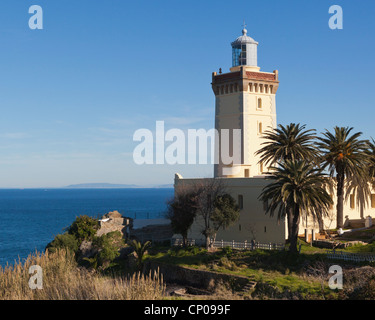 Cap Spartel, in der Nähe von Tanger, Marokko. der Leuchtturm. Stockfoto