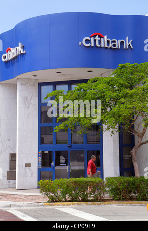 Miami Beach, Florida, 41. Straße, Arthur Godfrey Boulevard, Citibank, Bank, Bank, Front, Eingang, Besucher reisen Reise touristischer Tourismus Wahrzeichen Stockfoto