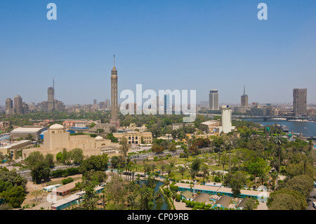 Ansicht der Gegend Zamalek Kairo Ägypten Stockfoto