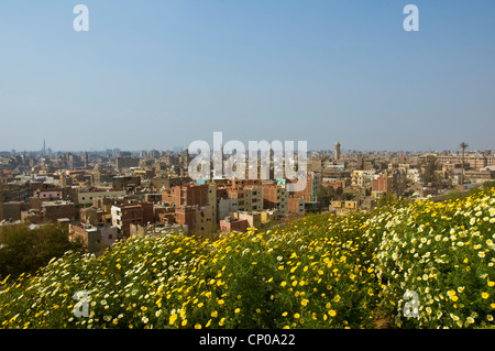 Ansicht von Kairo aus El-Azhar-Park Stockfoto