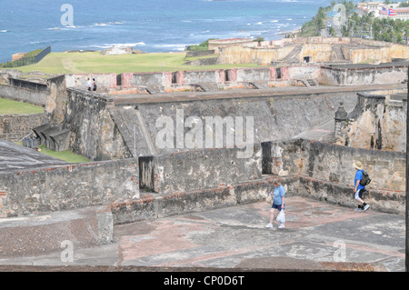 Castillo de San Cristóbal (Puerto San Juan Puerto Rico Fort Stockfoto