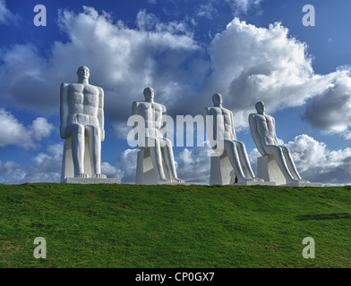 Mann trifft Meer Denkmal in Esbjerg, Dänemark Stockfoto