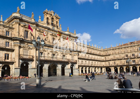 Salamanca - Plaza Mayor Stockfoto