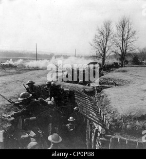 Britische Graben, Weltkrieg Stockfoto