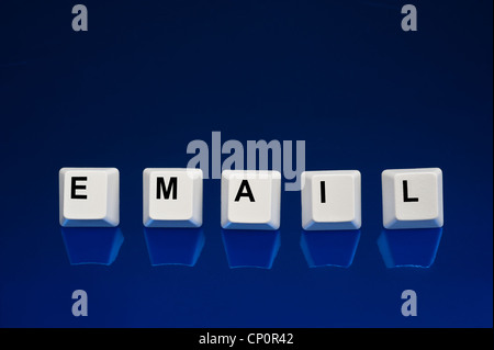 Eine Reihe von Computer-Tastatur-Tasten Rechtschreibung-e-Mail. Gut für Internet und Technik Rückschlüsse. Stockfoto