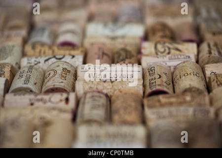 Weinliebhaber Korken Muster Stockfoto