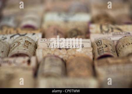 Weinliebhaber Korken Muster Stockfoto