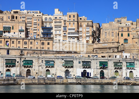 Steinbruch Wharf, Hafen Valletta, Malta, Südeuropa. Stockfoto