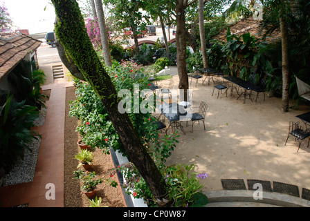 Raheem Residency, ein berühmter Boutiquehotel in Alleppey (Alappuzha), Kerala, Indien, im Besitz und betrieben von Bibi Baskin aus Irland. Stockfoto