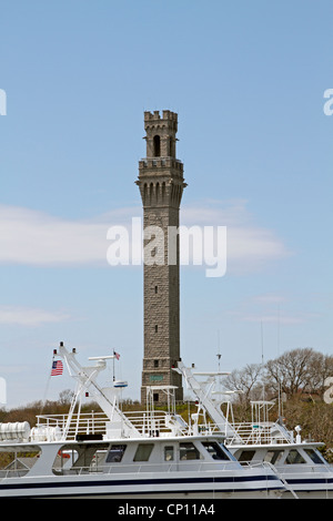 Die Pilgrim Monument zum Gedenken an die erste Landung in Provincetown, Cape Cod, Massachusetts, USA Stockfoto