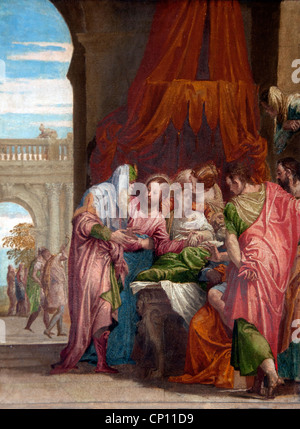 Die Auferstehung der Tochter des Jairus von Paolo CALIARI genannt VERONESE 1528-1588 Italien Italienisch Stockfoto