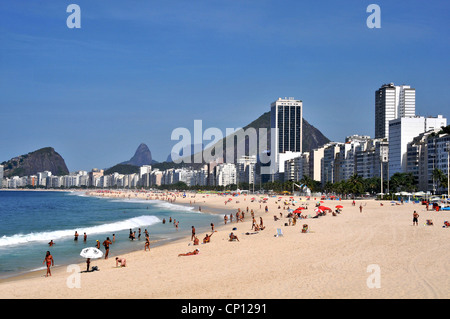 Copacabana Strand Rio De Janeiro Brasilien Stockfoto