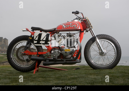 Vintage Flat-Track Norton-Rennmaschine von Ron Wood gebaut Stockfoto