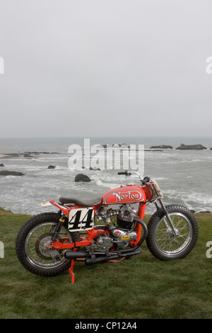 Vintage Flat-Track Norton-Rennmaschine von Ron Wood gebaut Stockfoto